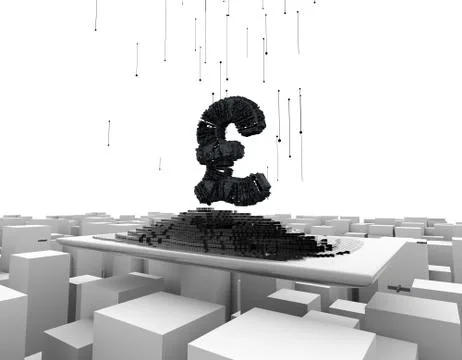 Computer data, electronic technology, GBP Stock Illustration