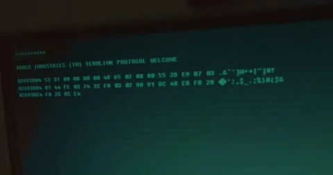 Computer data in hexadecimal format Stock Footage 321757367