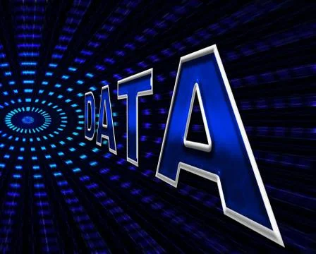 Computer data indicating global communications and information Stock Illustration