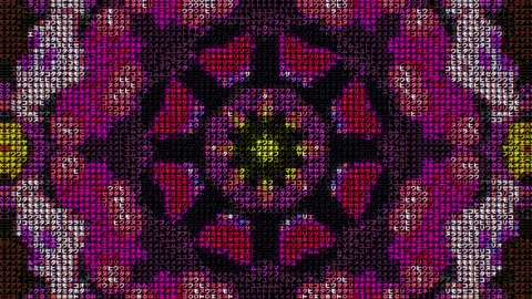 Computer Data Katakana Alphabet Flow Kaleidoscope Video stock 314562627