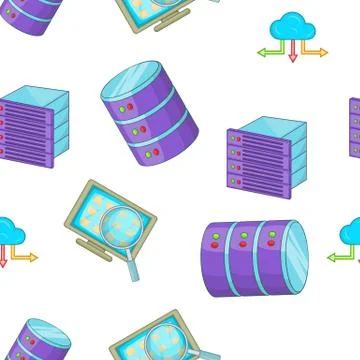 Computer data pattern, cartoon style Stock Illustration