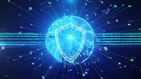 Computer data protection and cyber security concept Stock Footage 242500315