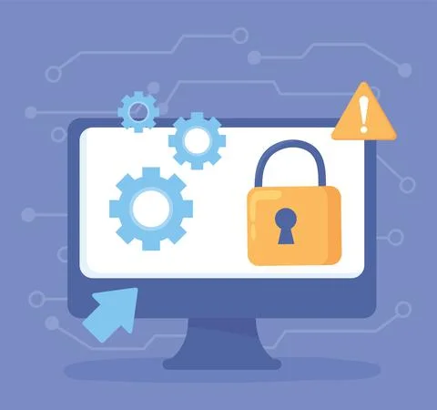 Computer data security Stock Illustration