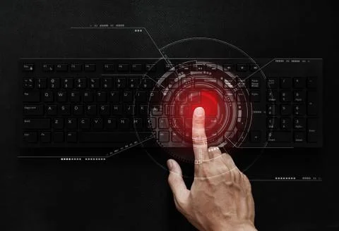 Computer data security system and ID verification system technology Stock Photos