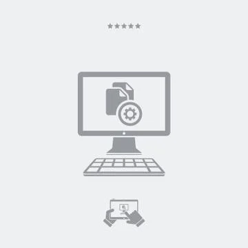 Computer data settings icon イラスト素材