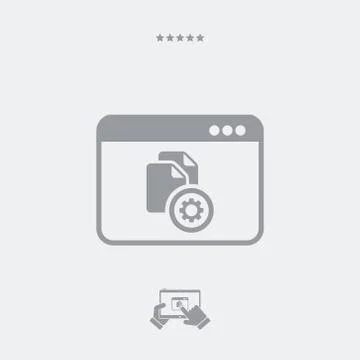 Computer data settings icon Illustrazione stock