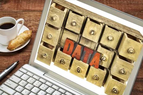Computer data storage concept computer data storage concept - data word in... Stock Photos