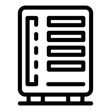 Computer data storage icon, outline style Illustrazione stock