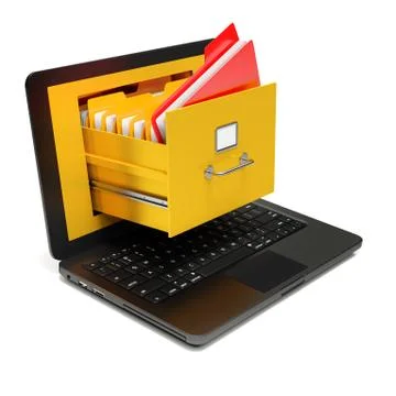 Computer data storing 3D rendering 스톡 일러스트