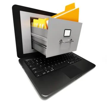 Computer data storing Stock Illustration