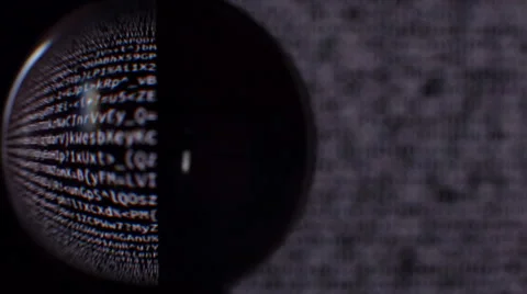 Computer data stream on the screen Stock Footage 49677822