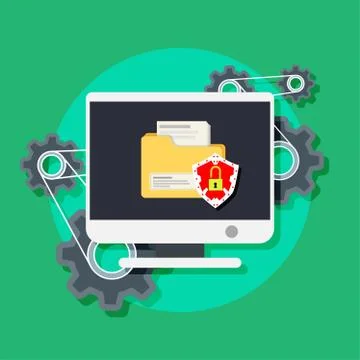 Computer data technology internet symbol. Code information connection network Stock Illustration