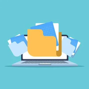 Computer database analysis for business insights Stock Illustration