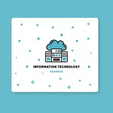 Computer Database Post Stock Illustration