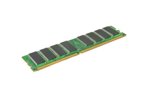 Computer DDR RAM memory module isolated on white background Stock-Fotos