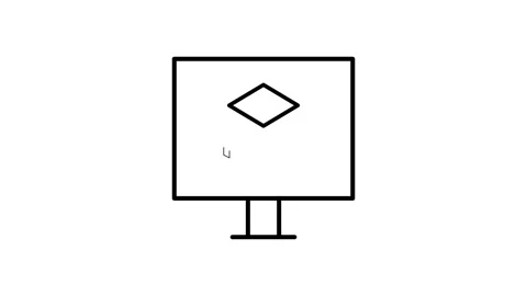 A computer is depicted inside a folder icon, symbolizing organization or digi.. Stock Footage 334095124