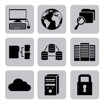 Computer design over white background vector illustration Illustrazione stock