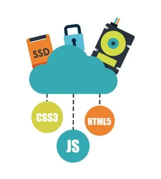 Computer design over white background vector illustration Stock Illustration