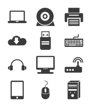 Computer design over white background vector illustration Illustrazione stock