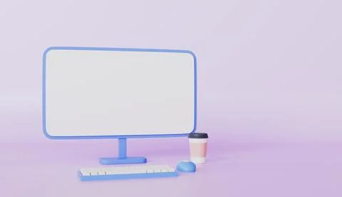 Computer of designer modern electronic gadgets Stock Illustration