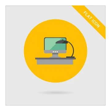 Computer desk Stock-Illustration