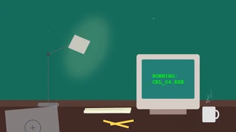 Computer on desk with office supplies. Stock Footage 333824718