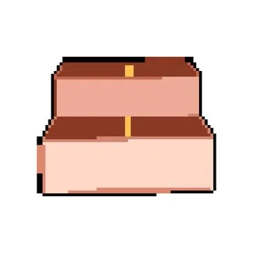 Computer desk organizer pixel art vector illustration Stock Illustration