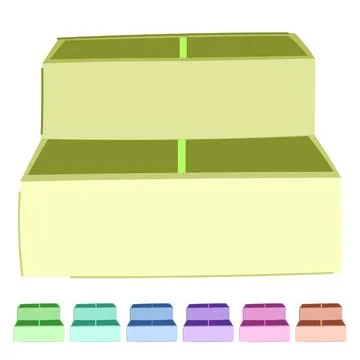 Computer desk organizer vector cartoon graphic 스톡 일러스트