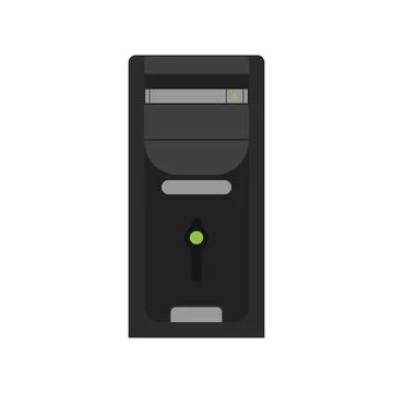  Computer desk PC office flat vector. Business design illustration icon wo... Stock Photos