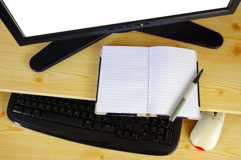 Computer desk Stock Photos