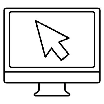 Computer desktop with arrow cursor pointer Stock Illustration