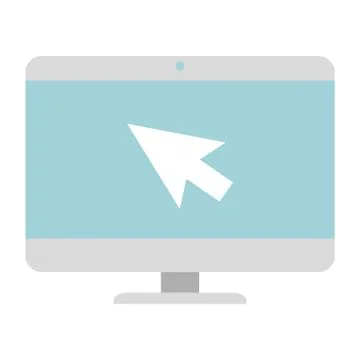 Computer desktop with arrow mouse 스톡 일러스트