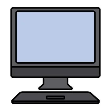 Computer desktop device icon Illustrazione stock
