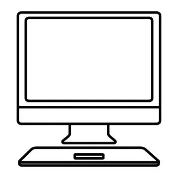 Computer desktop device icon Stock Illustration