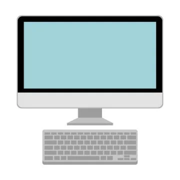 Computer desktop device isolated icon Illustrazione stock