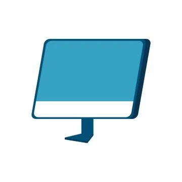 Computer desktop device isolated icon Stock Illustration