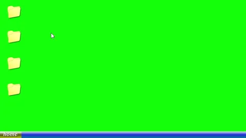 Computer Desktop Green Screen 4K UHD Stock Footage 299961981