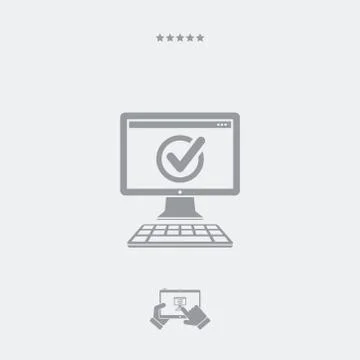 Computer desktop icon, computer desktop vector, computer desktop symbol, comp Stock Illustration