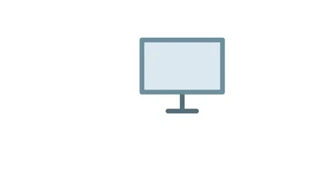 Computer desktop icon featuring a keyboard and mouse on a clean background. 스톡 동영상 333461988