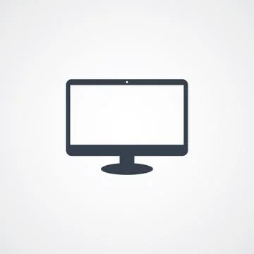 Computer desktop icon Illustrazione stock