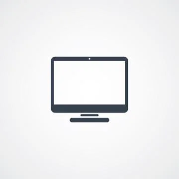 Computer desktop icon Illustrazione stock