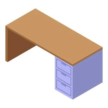 Computer desktop icon, isometric style Stock Illustration