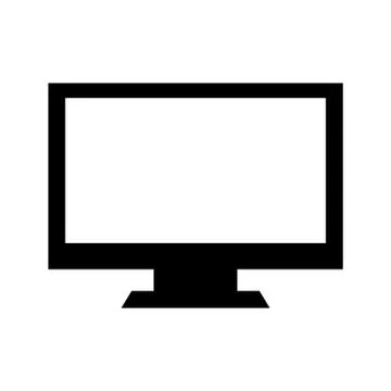 Computer desktop isolated icon Stock Illustration
