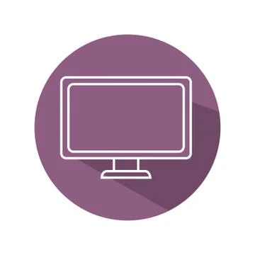 Computer desktop isolated icon Stock Illustration