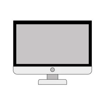 Computer desktop isolated icon Stock Illustration