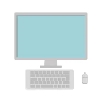 Computer desktop isolated icon Illustrazione stock