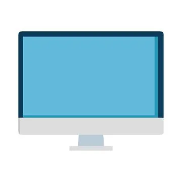 Computer desktop isolated icon Illustrazione stock