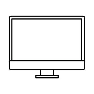 Computer desktop isolated icon Stockillustratie