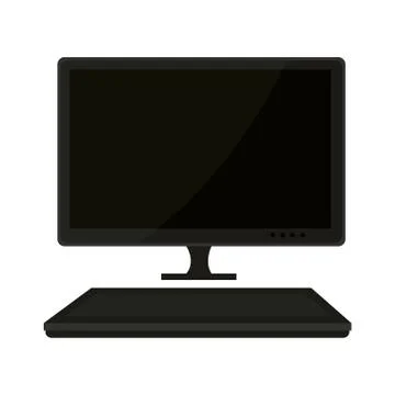 Computer desktop isolated icon 스톡 일러스트