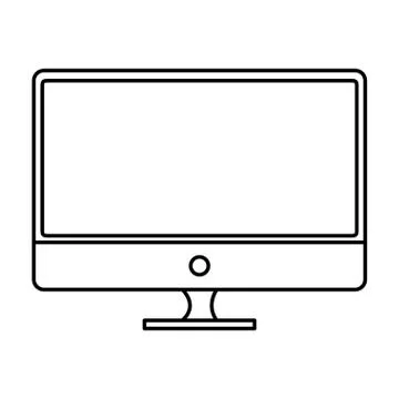 Computer desktop isolated icon Illustrazione stock